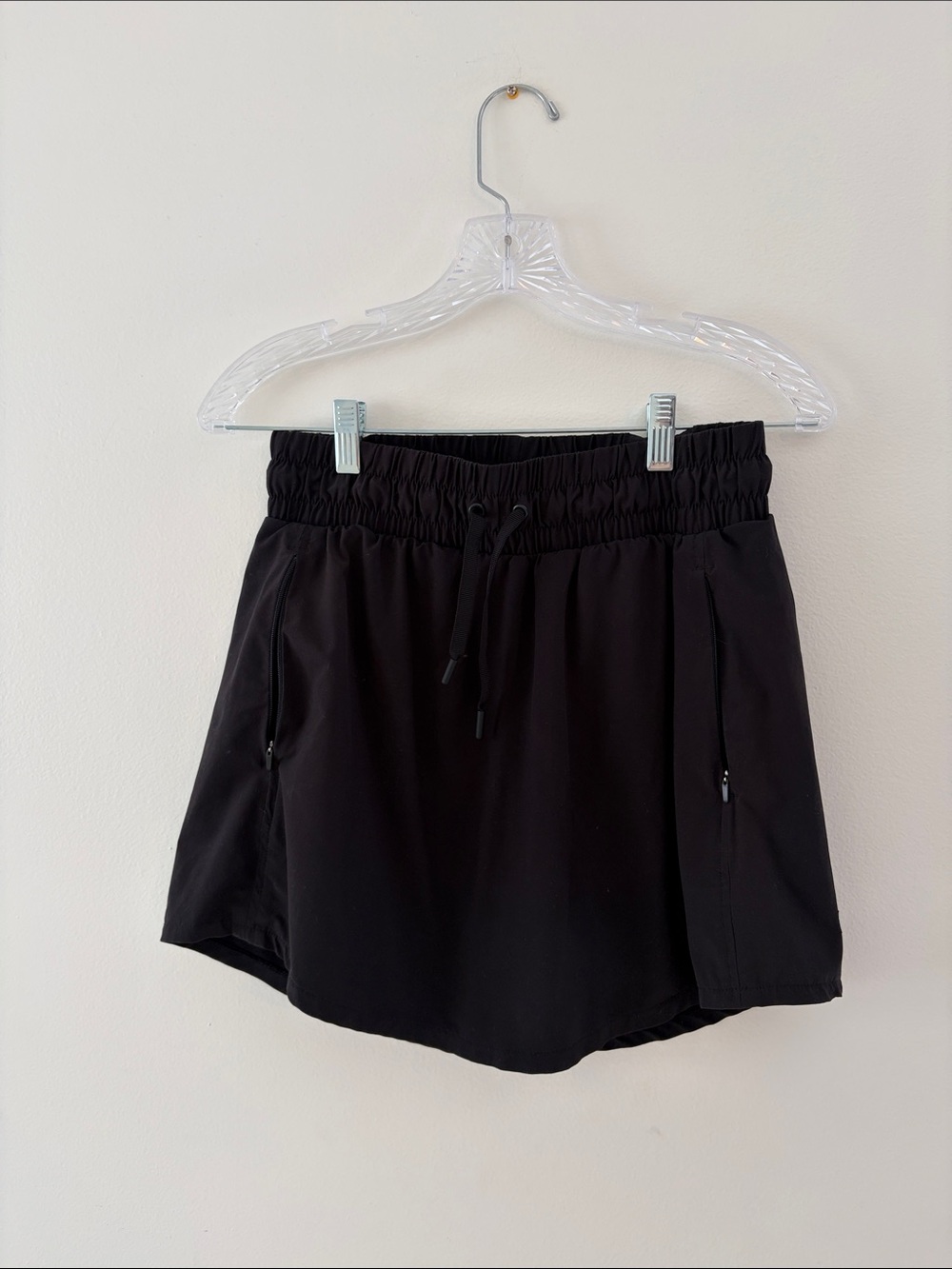 all in motion Black Women's Athletic Pull-On Skort with Zipper Pockets